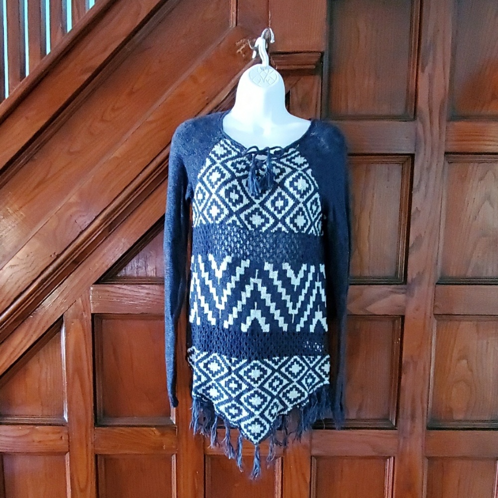 Justice, blue sweater, long sleeve size 16.